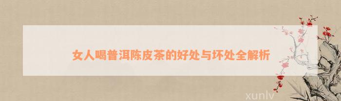 女人喝陈皮普洱茶的好处与注意事项